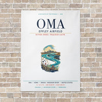 Thumbnail for Omaha Eppley Airfield OMA vertical canvas print - no frame - white background