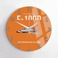 Thumbnail for F-100D Super Sabre design on orange no frame wall clock