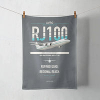 Thumbnail for Avro RJ100 design on gray towel