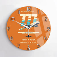 Thumbnail for Boeing 777F design on orange no frame wall clock