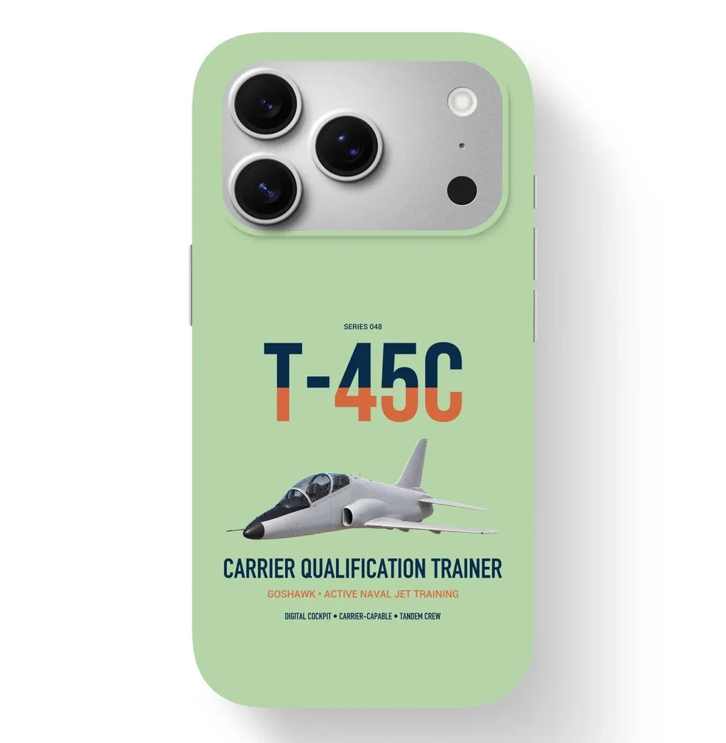 T-45C Goshawk design on light green magsafe iphone case, for iPhone 17 Pro
