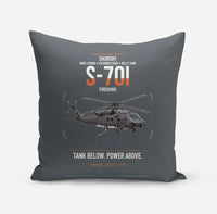 Thumbnail for Sikorsky S-70i FIREHAWK design on gray pillow