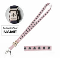 Thumbnail for In Thrust We Trust seat belt lanyard - pink with name