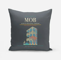 Thumbnail for Mobile Regional Airport (MOB) design on gray pillow