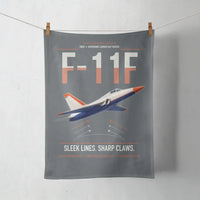 Thumbnail for F-11F Tiger design on gray towel