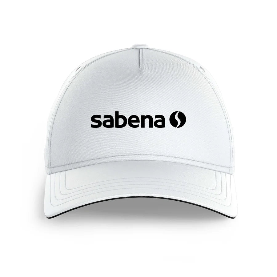 Sabena logo printed on white cap
