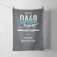 Thumbnail for Diamond DA40 design on gray towel