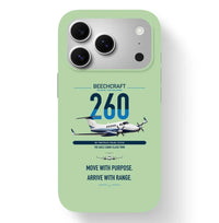 Thumbnail for Beechcraft King Air 260 design on light green magsafe iphone case, for iPhone 17 Pro