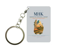 Thumbnail for Manhattan Regional Airport (MHK) design on light gray key chain