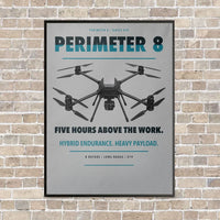 Thumbnail for Skyfront Perimeter 8 vertical canvas print - framed - light gray background