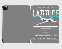 Thumbnail for Cessna Citation Latitude design on gray ipad tablet case