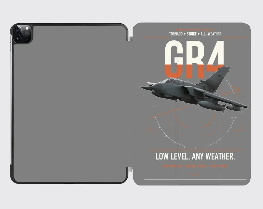Panavia Tornado GR4 design on gray ipad tablet case