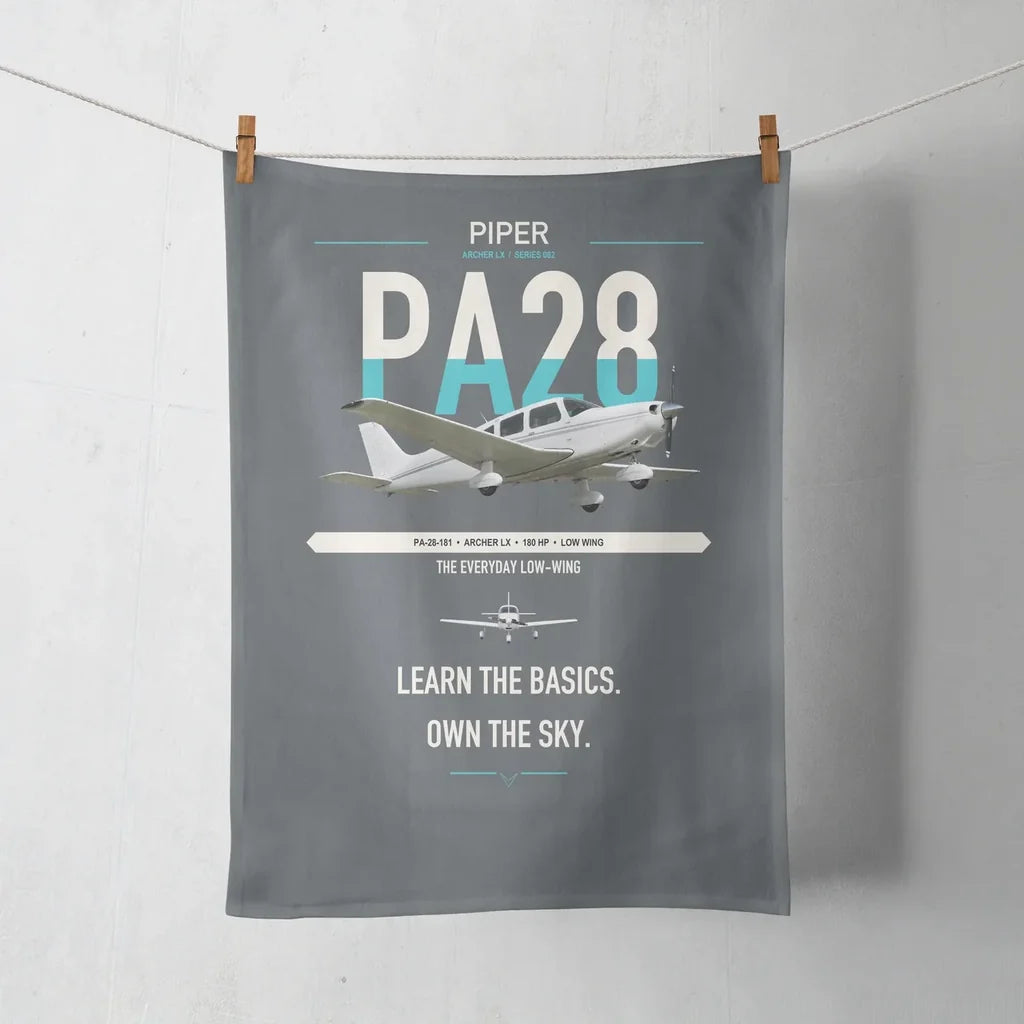 Piper PA-28-181 Archer LX design on gray towel