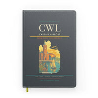 Thumbnail for Cardiff Airport (CWL) design on gray notebook