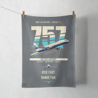 Thumbnail for Boeing 757-200 design on gray towel