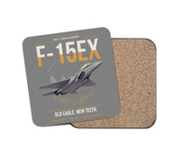 Thumbnail for F-15EX Eagle II design on gray 1 piece coaster