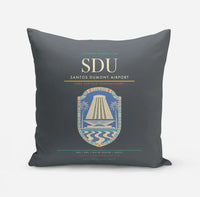 Thumbnail for Santos Dumont Airport (SDU) design on gray pillow