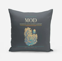 Thumbnail for Modesto City-County Airport (MOD) design on gray pillow