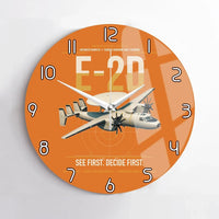 Thumbnail for E-2D Advanced Hawkeye design on orange no frame wall clock