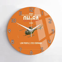 Thumbnail for Hughes OH-6A Cayuse design on orange no frame wall clock