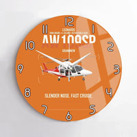 Thumbnail for Leonardo AW109SP GrandNew design on orange no frame wall clock