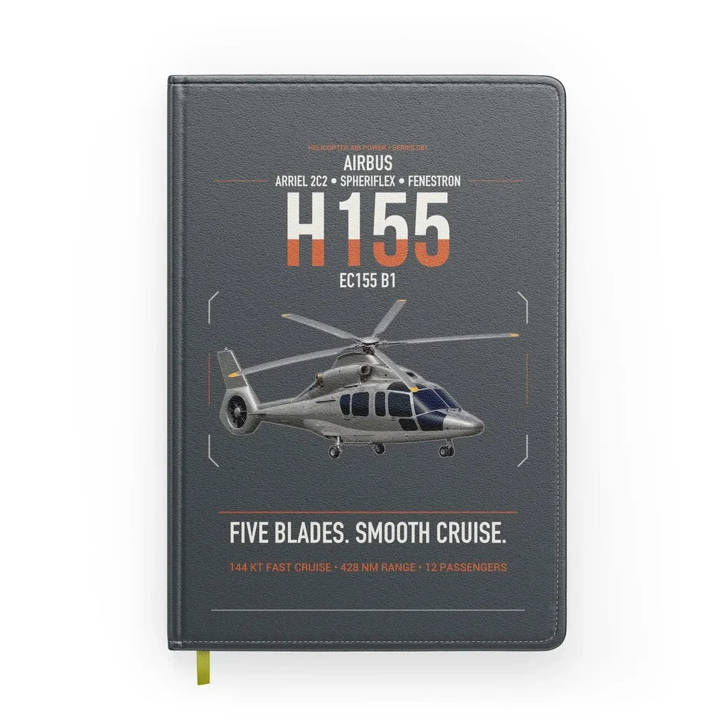 Airbus H155 EC155 B1 design on gray notebook