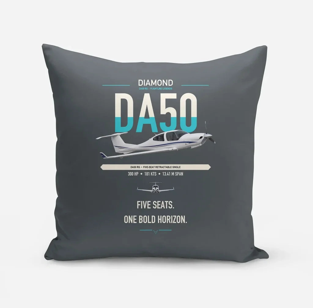 Diamond DA50 RG design on gray pillow