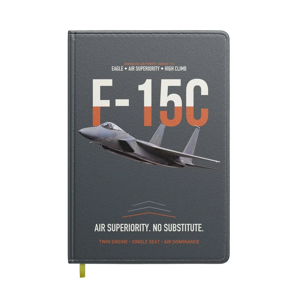 F-15C Eagle Air Superiority No Substitute design on gray notebook