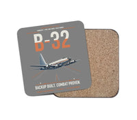 Thumbnail for B-32 Dominator design on gray 1 piece coaster