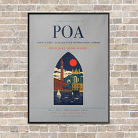 Thumbnail for Porto Alegre - Salgado Filho International Airport POA - Canvas Framed - Light Gray
