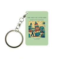 Thumbnail for VINTAGE G4379 - The Skycap's Pyramid - Designed Key Chain design on lightgreen