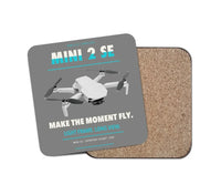Thumbnail for DJI Mini 2 SE design on gray 1 piece coaster