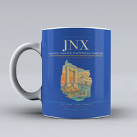 Thumbnail for Naxos Island National Airport (JNX) airport code design on blue ceramic mug