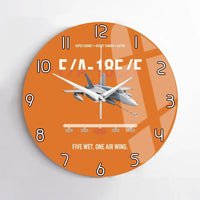 Thumbnail for F A-18E F Buddy Tanker design on orange no frame wall clock