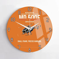 Thumbnail for MD Helicopters MD 500E design on orange no frame wall clock