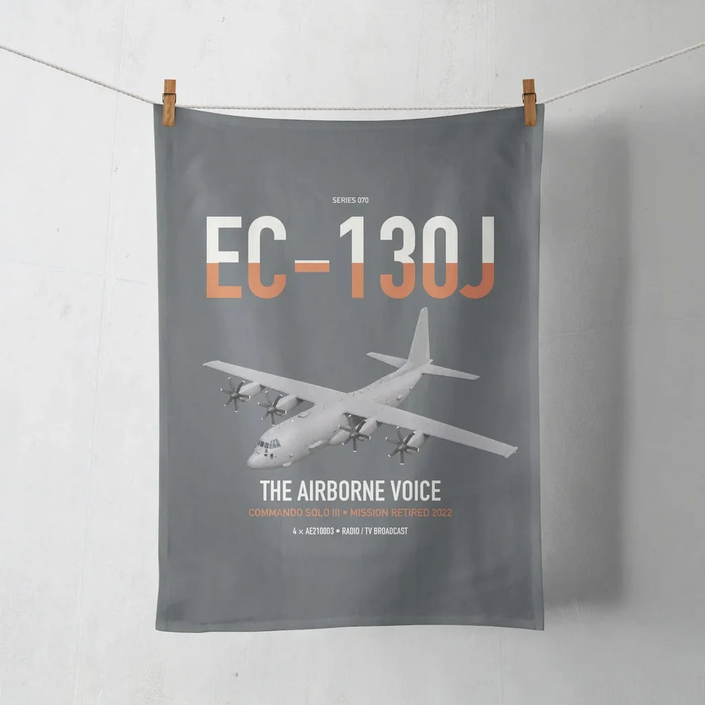 EC-130J Commando Solo III design on gray towel