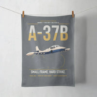 Thumbnail for A-37B Dragonfly design on gray towel