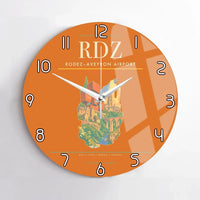 Thumbnail for Rodez–Aveyron Airport (RDZ) design on orange no frame wall clock