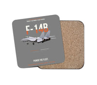 Thumbnail for F-14B Tomcat Power The Fleet design on gray 1 piece coaster