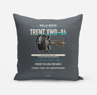 Thumbnail for TRENT XWB-84 design on gray pillow