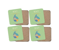 Thumbnail for Manaus - Eduardo Gomes International Airport MAO Coaster 4-Pieces-Set - Light Green
