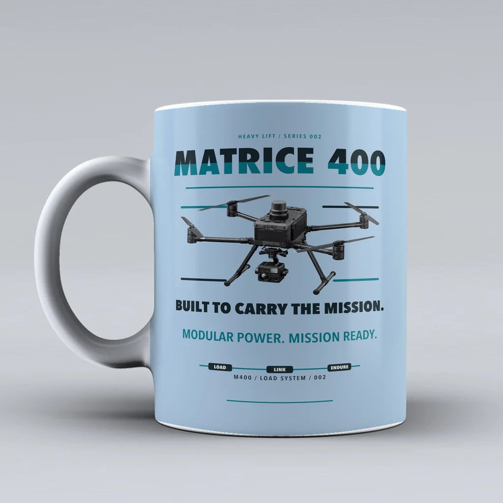 Matrice 400 Mug design on light blue dji
