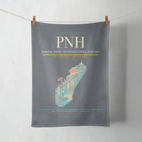 Thumbnail for Phnom Penh International Airport (PNH) design on gray towel
