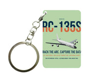 Thumbnail for RC-135S Cobra Ball design on light green designed key chain, double-side print