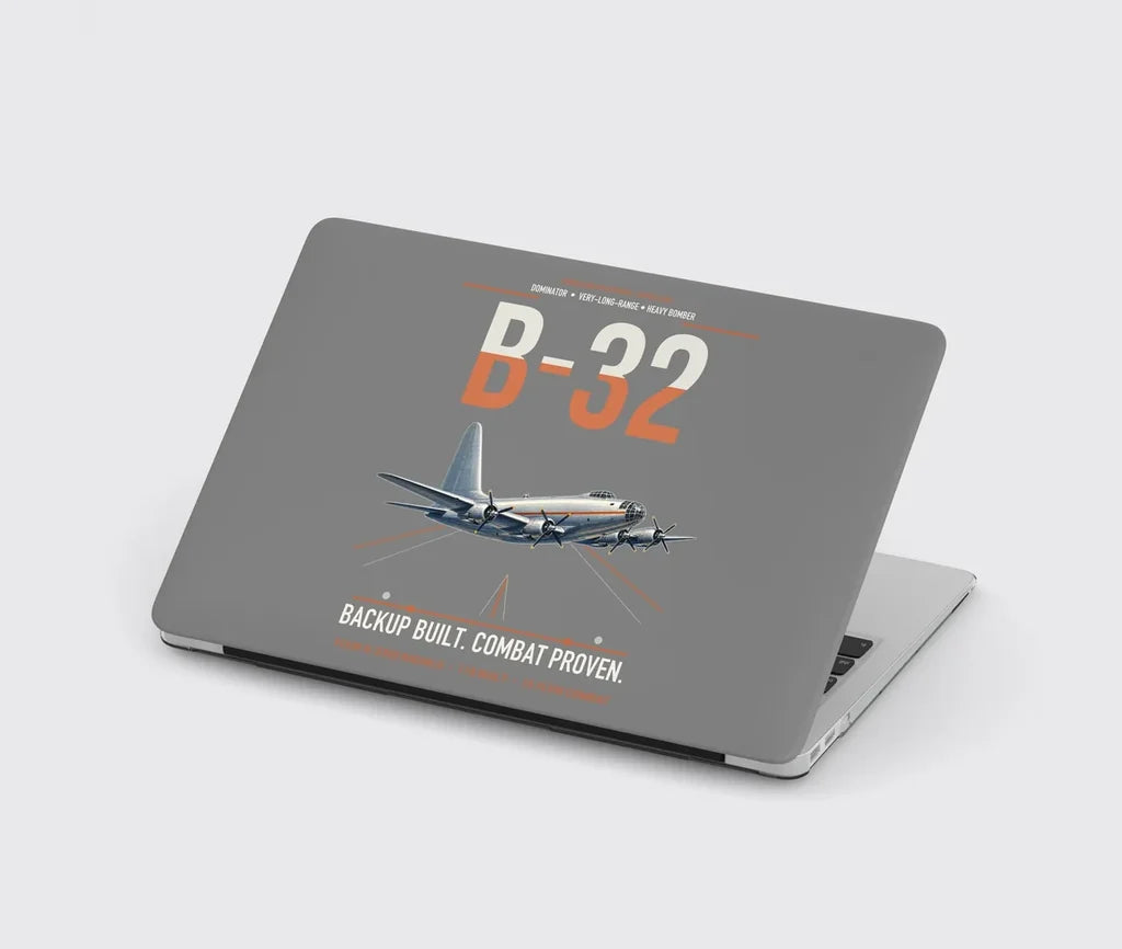 B-32 Dominator design on gray MacBook case