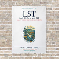Thumbnail for Launceston Airport LST vertical canvas print - no frame - white background