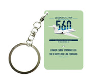 Thumbnail for Cessna Citation 560 - Citation V design on light green designed key chain, double-side print