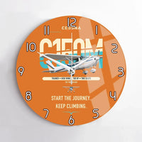 Thumbnail for Cessna 150M design on orange no frame wall clock