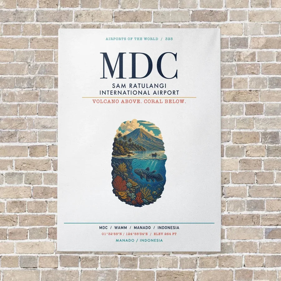 Sam Ratulangi International Airport MDC vertical canvas print - no frame - white background