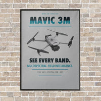 Thumbnail for DJI Mavic 3 Multispectral vertical canvas print - framed - light gray background